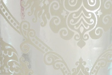 Lattice Flocked Foil Wallpapers   Creme $ 189