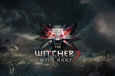 Download Wallpapers 2560x1024 The Witcher 3, Wild Hunt, Logo Dual ...