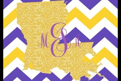 LSU Glitter Chevron Monogram By Megjeans. Made With @MonogramApp ...