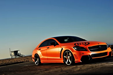 Orange Mercedes Benz CLS Class Racing Car Wallpapers 30315