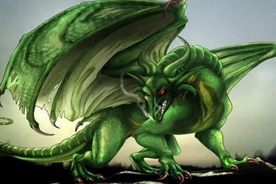 Green Dragon Fantasy Digital Art Hd Desktop Wallpapers ...