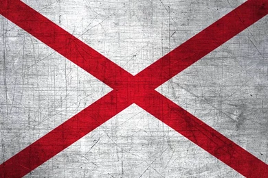 Alabamian Flag Metal (Flag Of Alabama)   Download It For Free