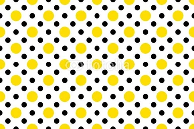 Yellow & Black Polka Dots On White Backgrounds Wallpaper" Stock ...