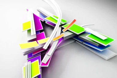 Letter A Multicolored Pieces Wallpapers   3D Wallpapers