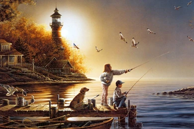Terry Redlin Outdoor Themes Art Painting   Terry Redlin Artwork ...