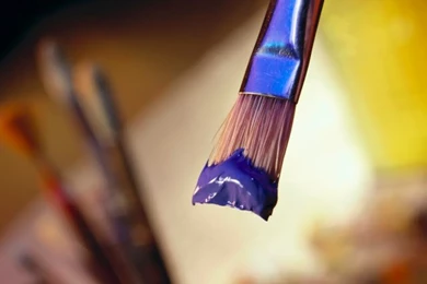 Brush With Blue Paint   Paint Brush C... Wallpapers