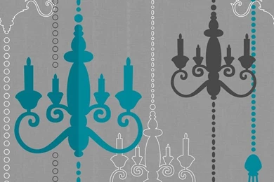 Large Image Of Wilko Chandelier Wallpapers Teal/Grey WP332112 ...