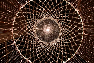 Download Wallpapers 2048x1152 Original Chandelier, Light, Line HD ...