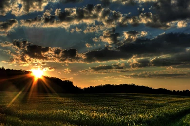 Sunset Over The Hill Wallpapers   Nature Wallpapers