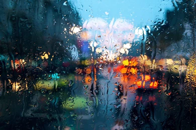 Rain Drops On Glass Wallpapers
