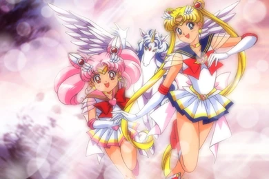Sailor Moon, Sailor Chibi Moon And Pegasus   Sailor Moon Wallpapers ...