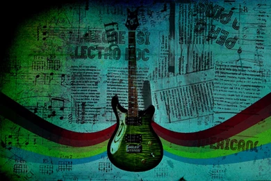 Jestingstock.com Green Electric Guitar Wallpapers