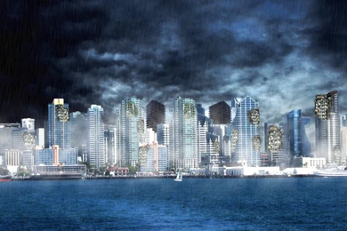 Free Wallpapers   Damaged City Looks Like Ruins 2048x1536 Wallpapers