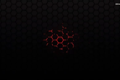 Red On Black Honeycomb Pattern Wallpapers   Abstract Wallpapers ...