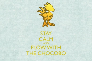 STAY CALM AND FLOW WITH THE CHOCOBO Poster