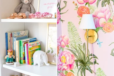 A Floral Glam Nursery Reveal   Emily Henderson