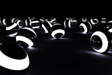 Download Glowing 3D Spheres In The Dark Wallpapers For Samsung Epic