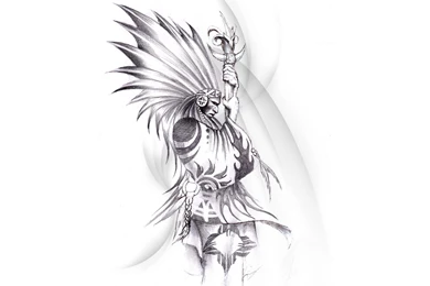 Indian Chief Skull Head Tattoo   Image