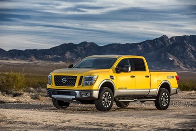 Cool Truck Wallpapers Of 2016 Nissan Titan XD In Yellow
