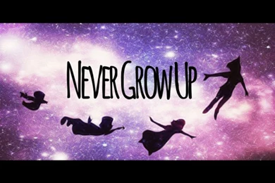 Backgrounds Peter Pan Never Grow Up Galaxy Glitter Purple