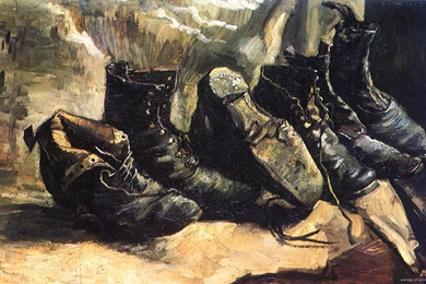 Painting Of Vincent Van Gogh   Old Shoes Wallpapers And Images ...