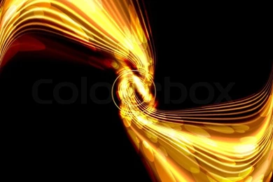 Gold Abstract Backgrounds Of Glowing Lines And Circles