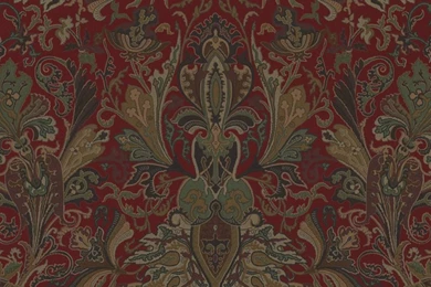 LCF40071F Lakota Paisley Canterbury Red By Ralph Lauren