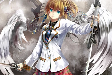 Anime Angel Girl With A Sword As A Weapon Wallpapers