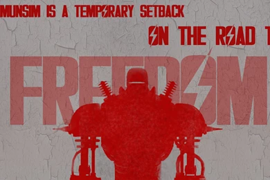 In Honor Of Liberty Prime, I Made This Design/wallpaper. Working ...