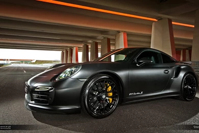 Porsche 911 Turbo Matte Black   Image
