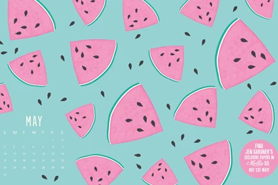 Free Desktop Wallpaper: May Calendar   Mollie Makes