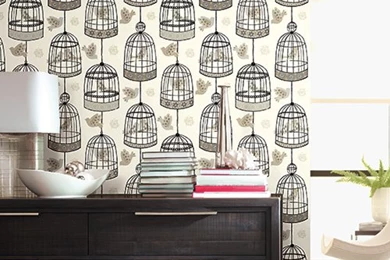 Wallcoverings For Less: Ashford House Black And White Wallcovering