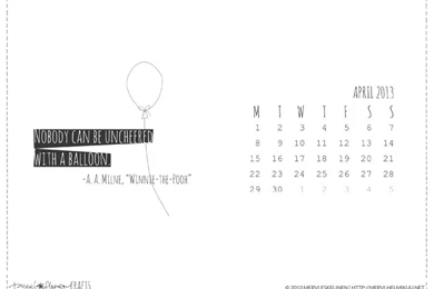 Free Printable And Desktop Wallpapers Calendar, April 2013   Mervi ...