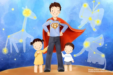 Happy Father's Day   Children's Illustration For Father's Day ...