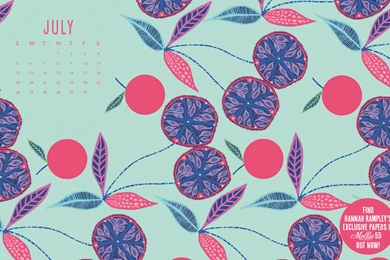 Free Desktop Wallpaper: July Calendar   Mollie Makes