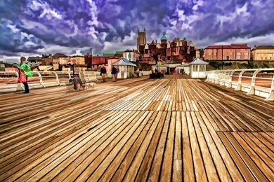 Cromer Pier Wood Artistic Backgrounds   1280x1024 Pixels