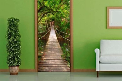 Door Wallpapers With Nature Motif   Bridge To Eden ! Non woven ...