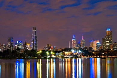 Download Wallpapers 1680x1050 City​​, Melbourne, Australia, Night ...
