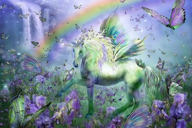 Unicorn Of The Butterflies Yorkshire_rose Wallpapers (21571112 ...