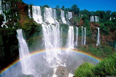 Waterfall With Rainbow HD Wallpapers