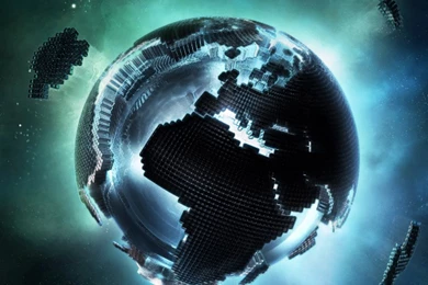 Pixel Earth Galaxy S4 Wallpapers (1080x1920)