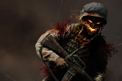 Dark Warrior Horror Weapons Guns Art Demon Wallpapers