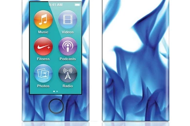 Apple IPod Nano 7G Decal Skin   Blue Flame