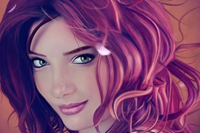 Download Wallpapers 2560x1024 Red Hair, Beauty, Smile, Look, Nice ...