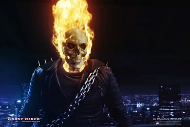 Ghost Rider Burning Skull Wallpapers 22   Wallcoo.net