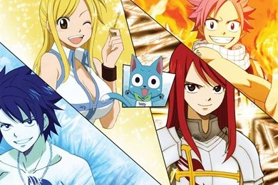 HD Fairy Tail Natsu, Lucy, Erza And Gray HD 1080p Wallpapers Full ...