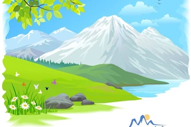 Tree And Natural Scenery Vector Backgrounds 01   Vector Backgrounds ...