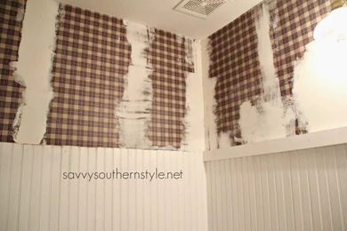 Savvy Southern Style: How To Paint Over Wallpapers