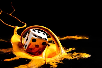 Dice In Paint Splash Wallpapers Photography Wallpapers
