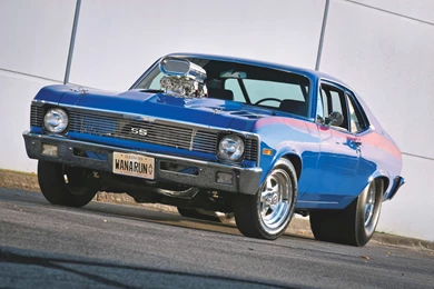 1971 Chevrolet Chevy Nova SS Pro Street Drag Racer Blue Hot USA ...